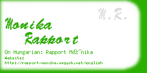 monika rapport business card